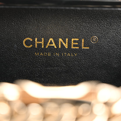Chanel Plexiglass Quilted Chain Around Minaudiere Clutch Black 6 of 12