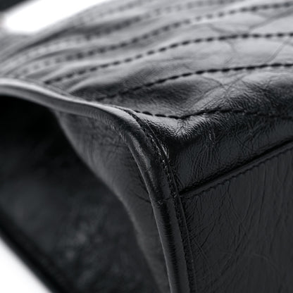 Saint Laurent Crinkled Calfskin Matelasse Monogram Niki Shoulder Bag Black 7 of 10