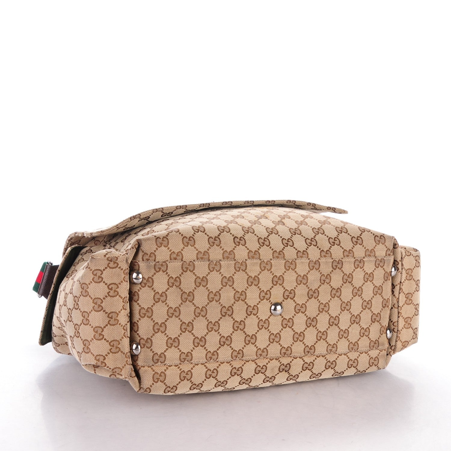 Gucci Monogram Web Messenger Diaper Bag Brown 4 of 12