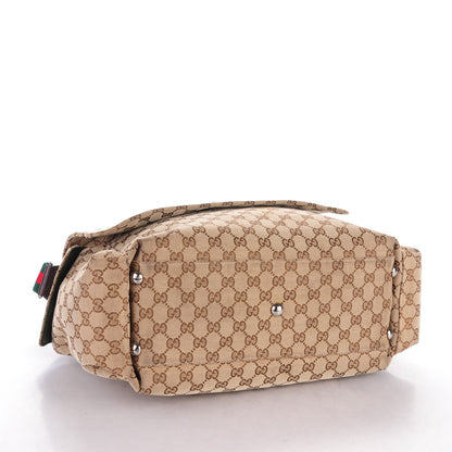 Gucci Monogram Web Messenger Diaper Bag Brown 4 of 12