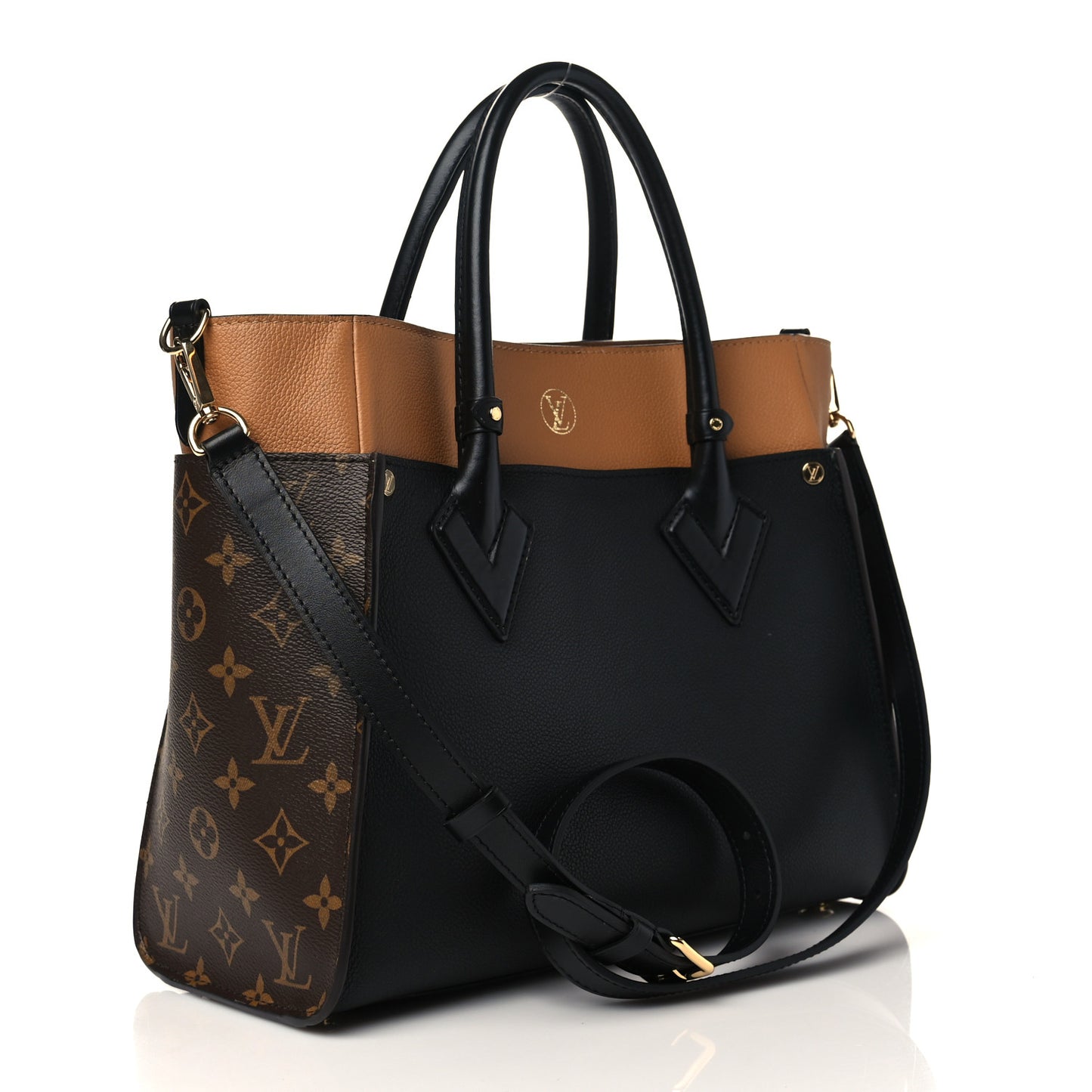 Calfskin Monogram On My Side Black