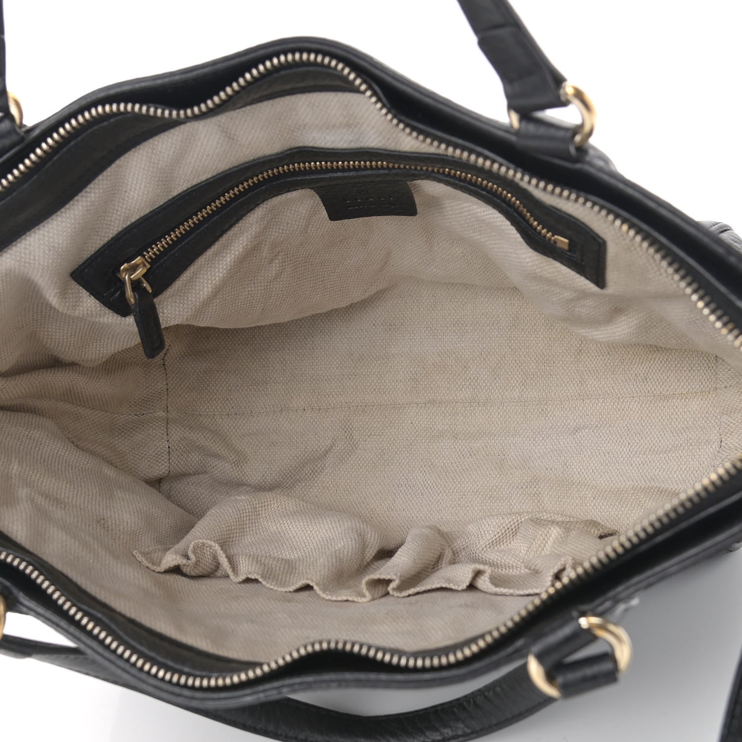 Gucci Pebbled Calfskin Small Soho Top Handle Bag Black 5 of 14