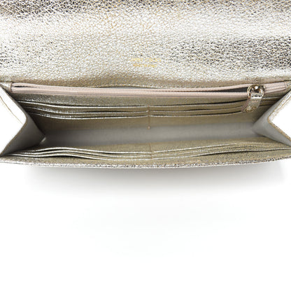 Jimmy Choo Metallic Calfskin Reese Clutch Wallet Champagne 5 of 10