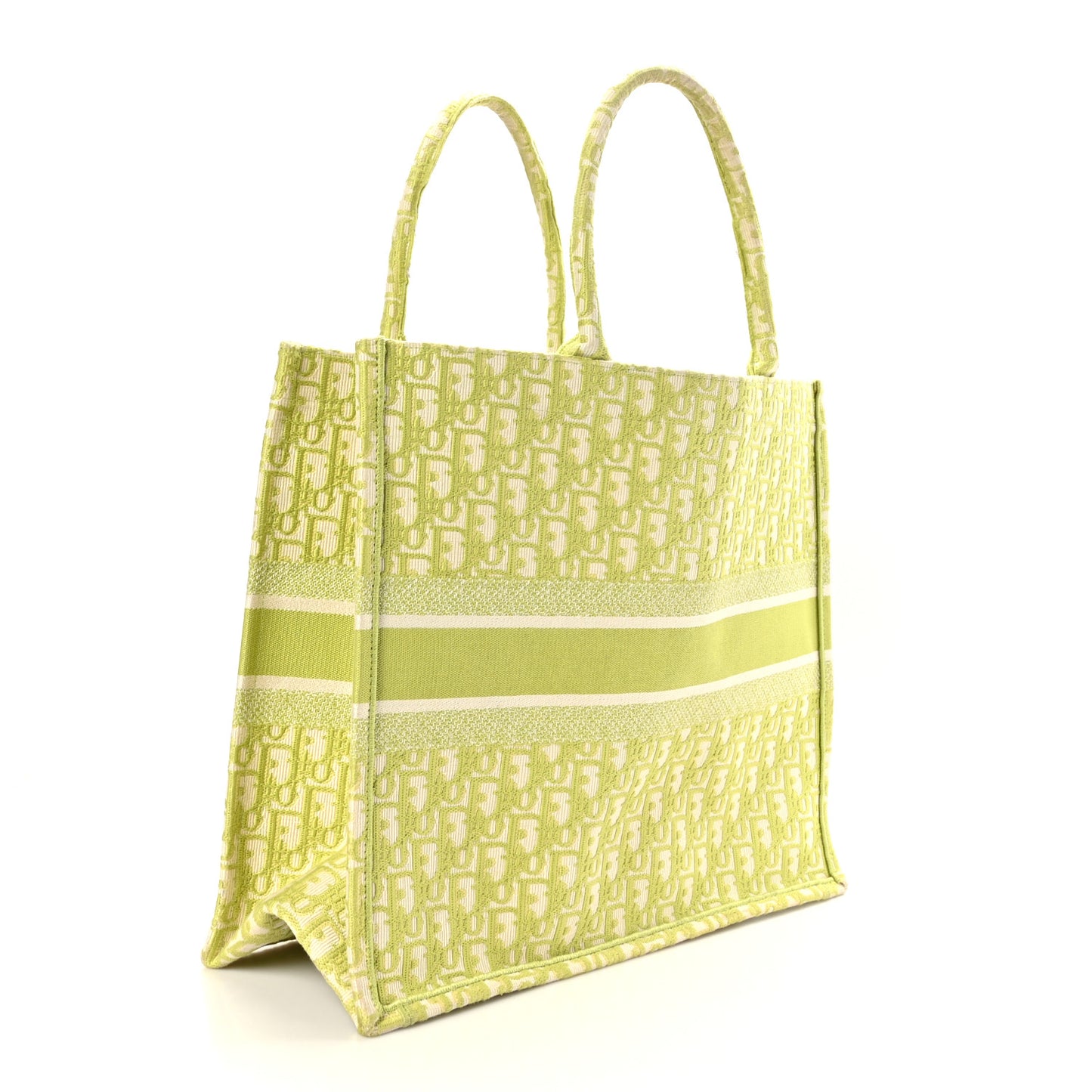 Oblique Large Book Tote Vert Anis