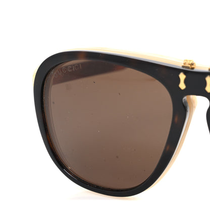 Gucci Aviator Flip Up Sunglasses GG0087S Havana 8 of 8