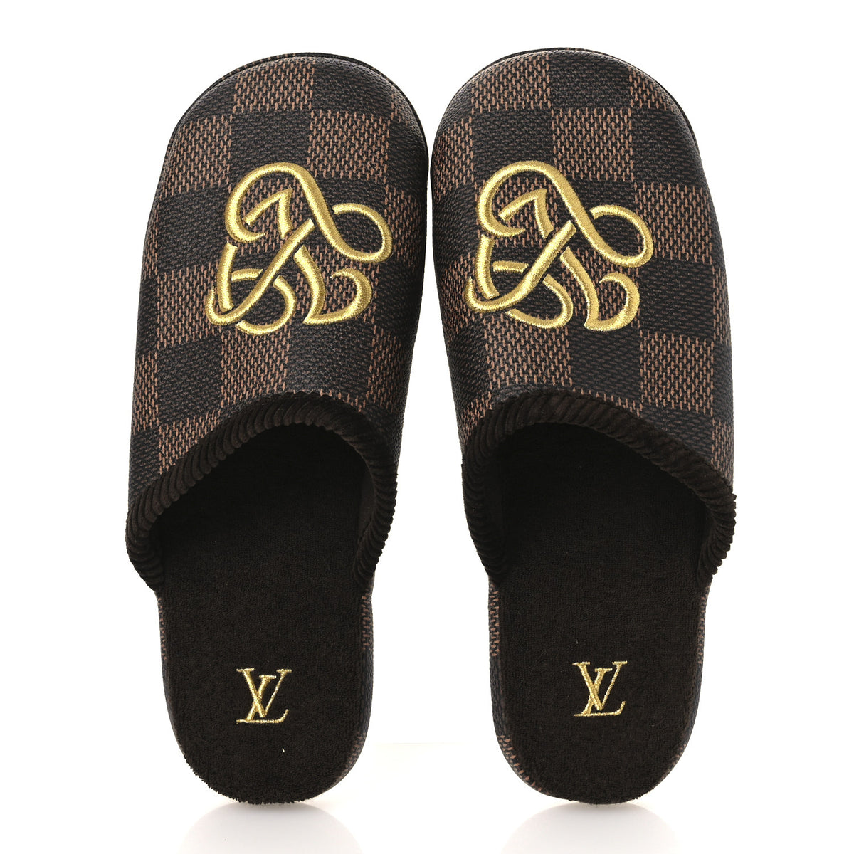 Louis Vuitton Damier Ebene Palace Slippers 8 Mocha 2 of 10