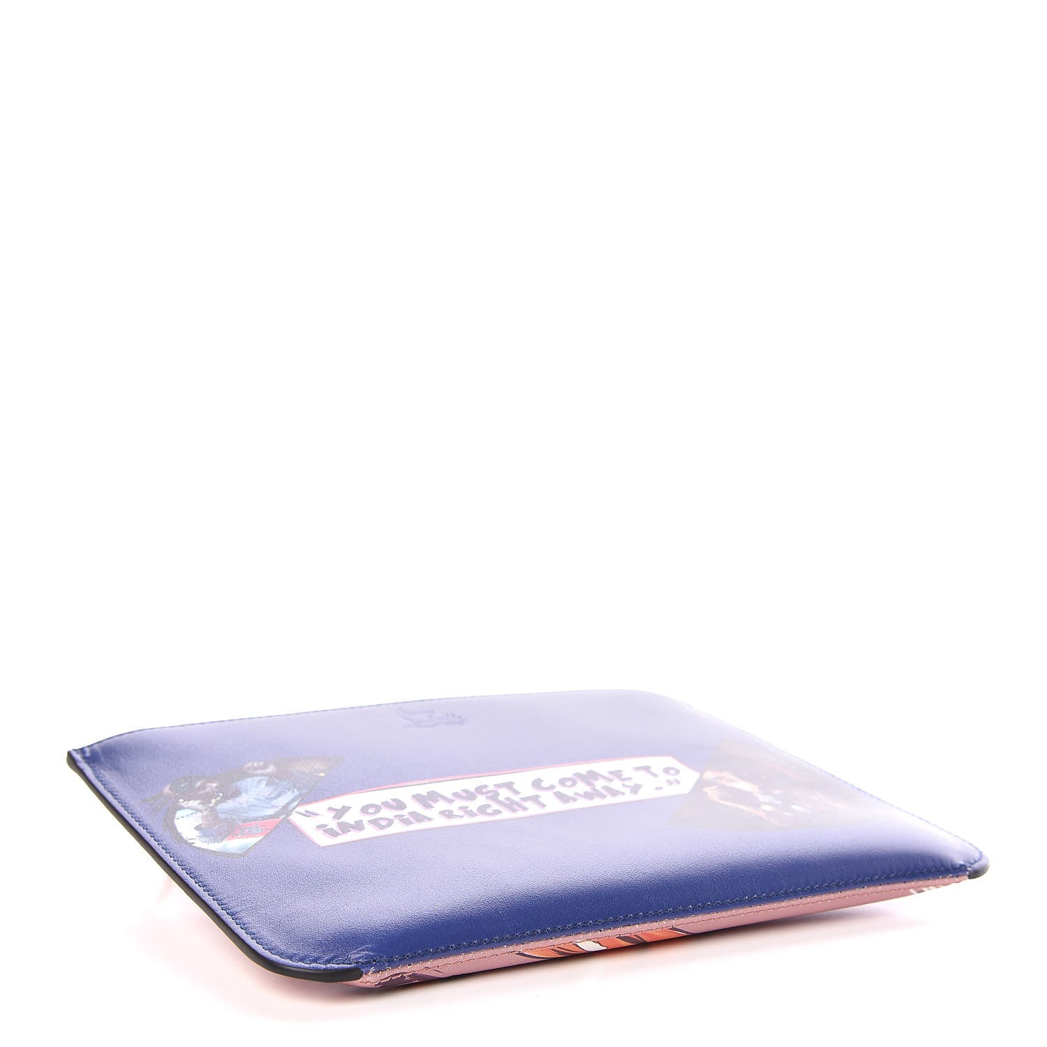 Christian Louboutin Calfskin Loubicute Sabyloubi Zip Pouch Multicolor 4 of 9