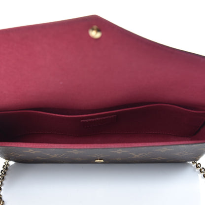 Louis Vuitton Monogram Pochette Felicie Chain Wallet Fuchsia 5 of 8
