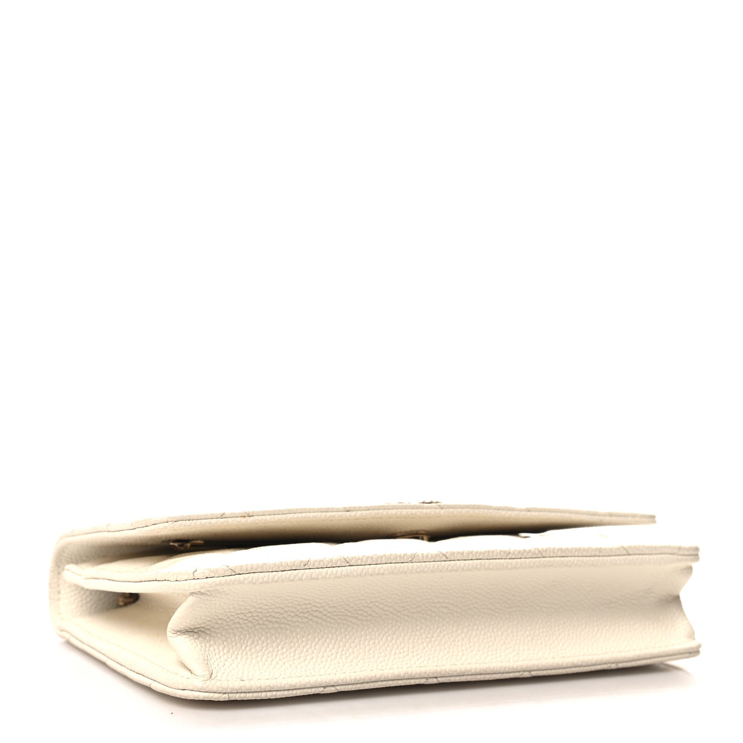 Chanel Caviar Quilted Chain CC Wallet On Chain WOC White 4 of 13