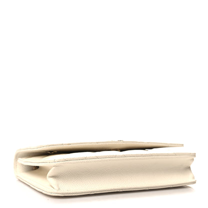 Chanel Caviar Quilted Chain CC Wallet On Chain WOC White 4 of 13