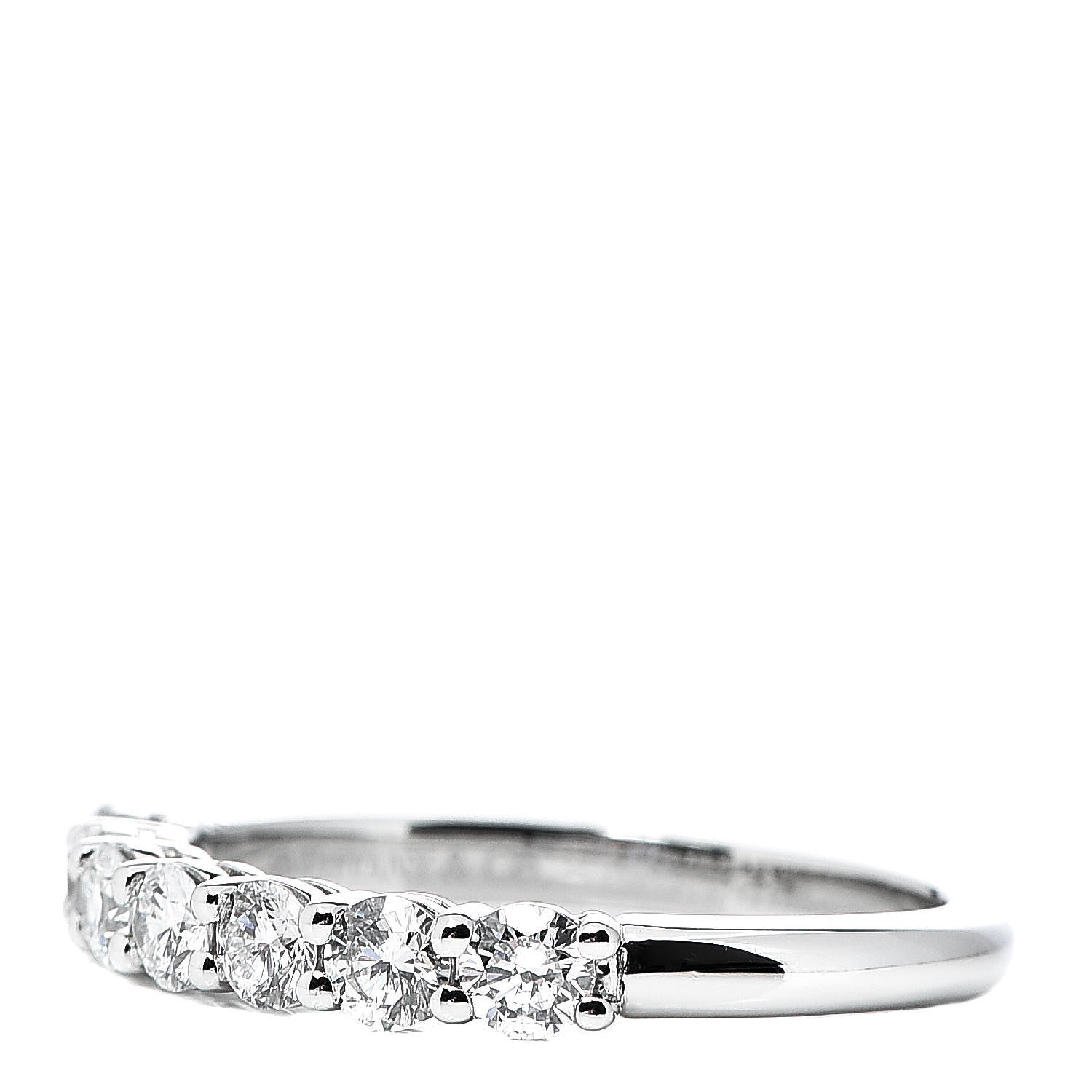 Tiffany Platinum Diamond .57ct 3mm Half Circle Embrace Band Ring 52 6 3 of 7
