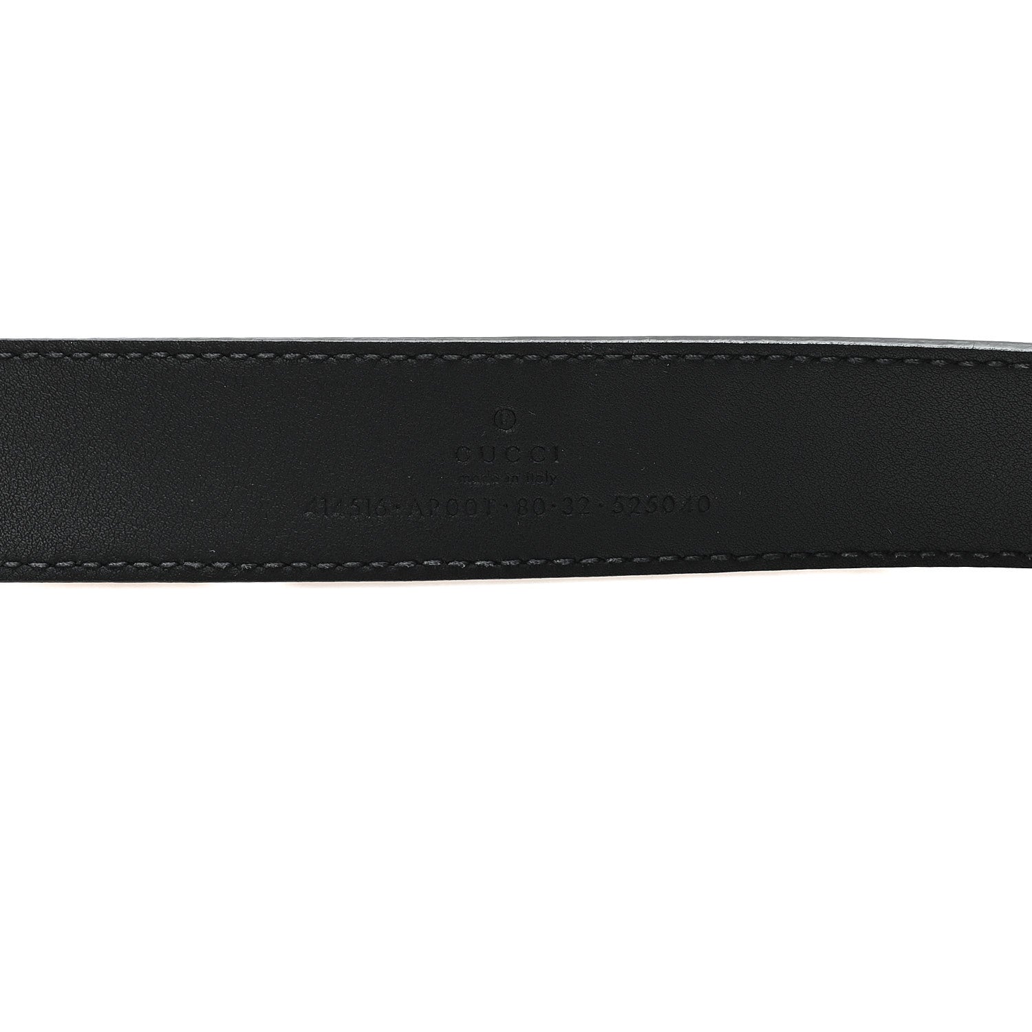Gucci Calfskin Double G 20mm Belt 80 32 Black 3 of 4