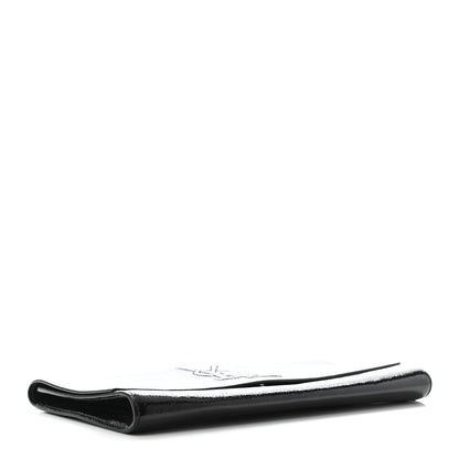 Saint Laurent Textured Patent Monogram Large Belle De Jour Clutch Black 4 of 7