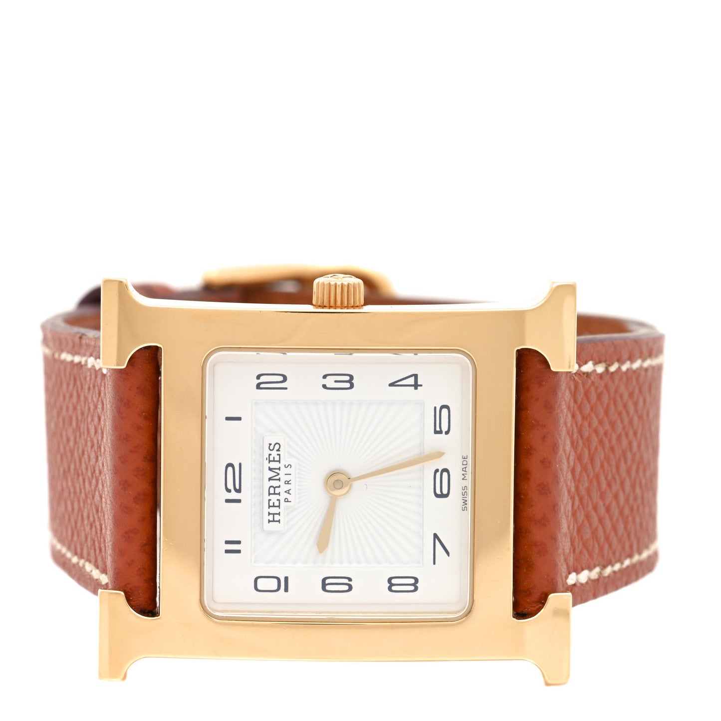 Stainless Steel Epsom 26mm Heure H Hour Quartz Watch Gold