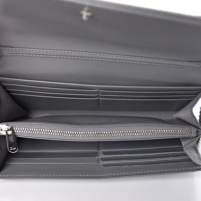 Christian Dior Grained Calfskin Diorama Croisiere Chain Wallet Gris 5 of 10