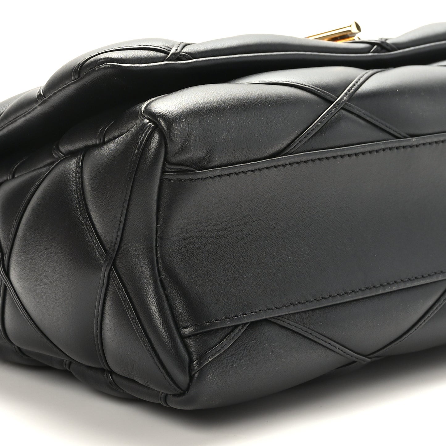 Lambskin Malletage Top Handle GO-14 GM Black