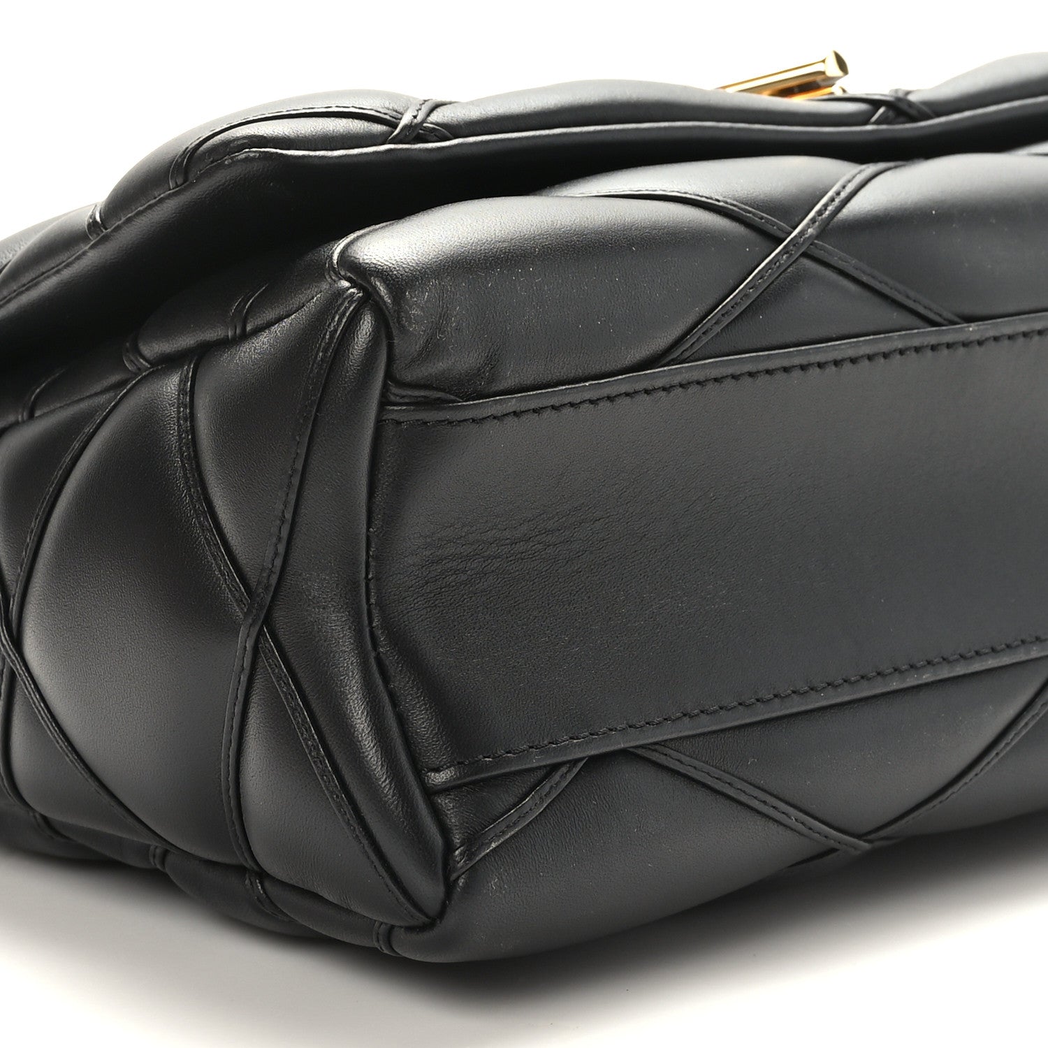 Louis Vuitton Lambskin Malletage Top Handle GO-14 GM Black 8 of 9