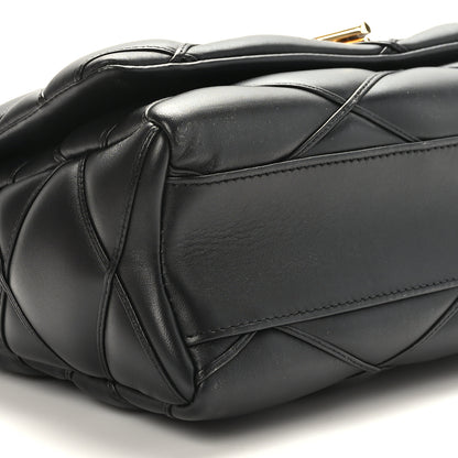 Louis Vuitton Lambskin Malletage Top Handle GO-14 GM Black 8 of 9