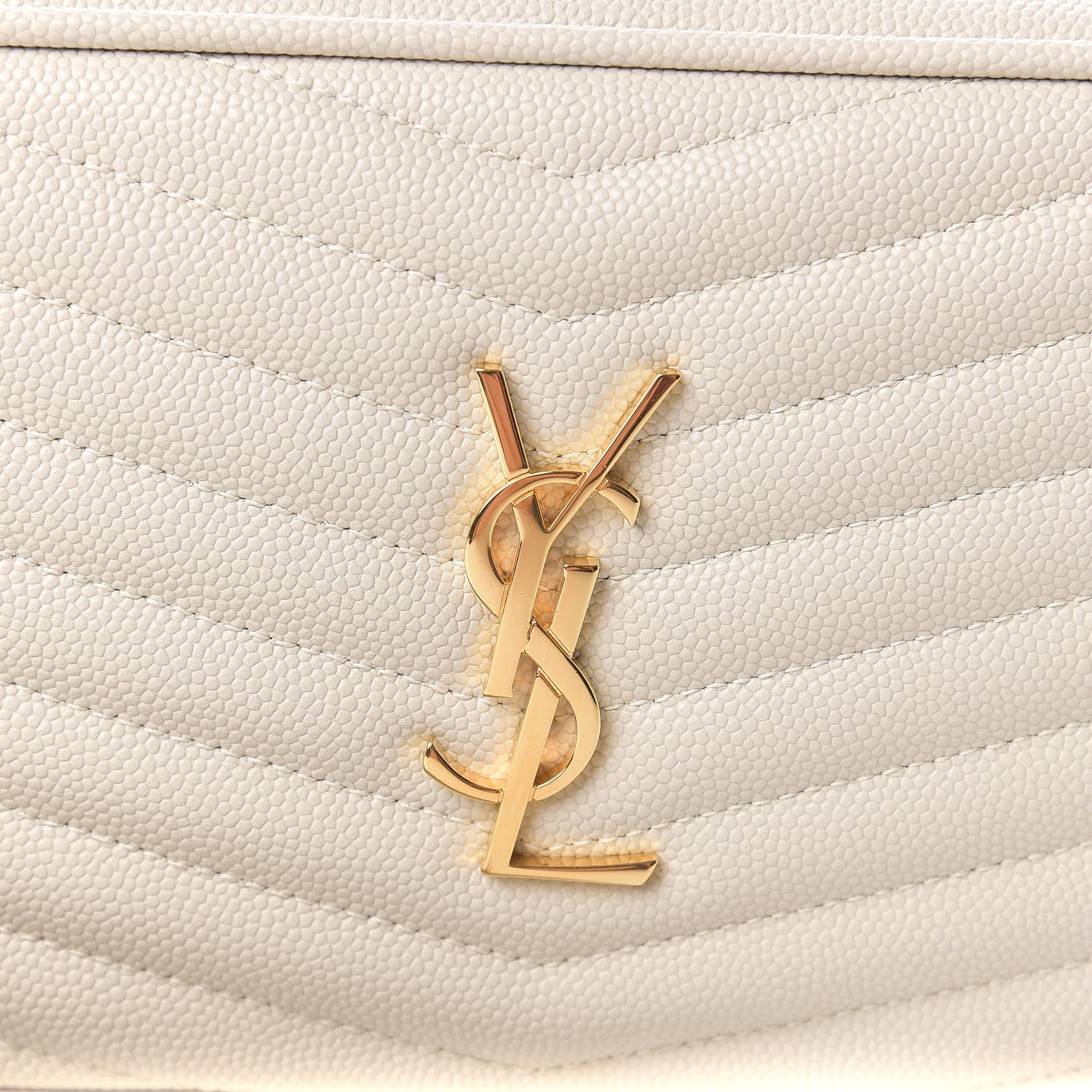 Saint Laurent Grain De Poudre Matelasse Monogram Mini Lou Camera Bag Crema Soft 10 of 11