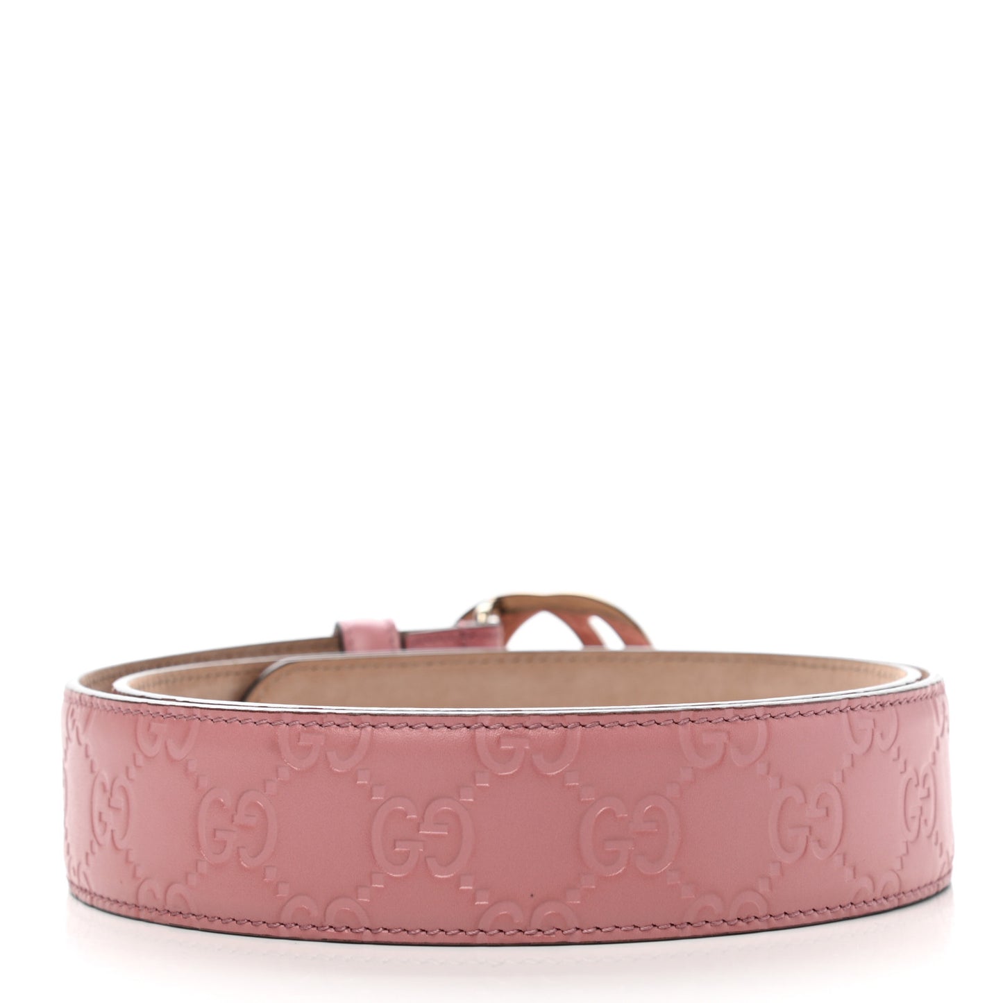 Guccissima Signature Interlocking G 37mm Belt 90 36 Rose Baby Candy