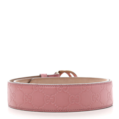 Gucci Guccissima Signature Interlocking G 37mm Belt 90 36 Rose Baby Candy 2 of 7