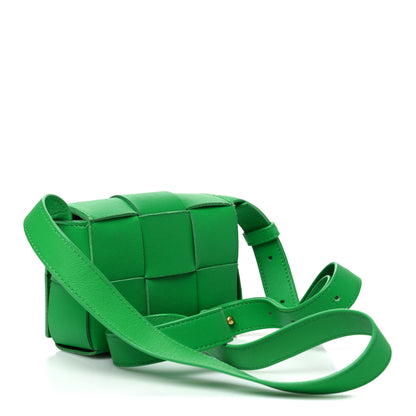 Bottega Veneta Lambskin Maxi Intrecciato Extra Mini Cassette Crossbody Bag Parakeet 3 of 10