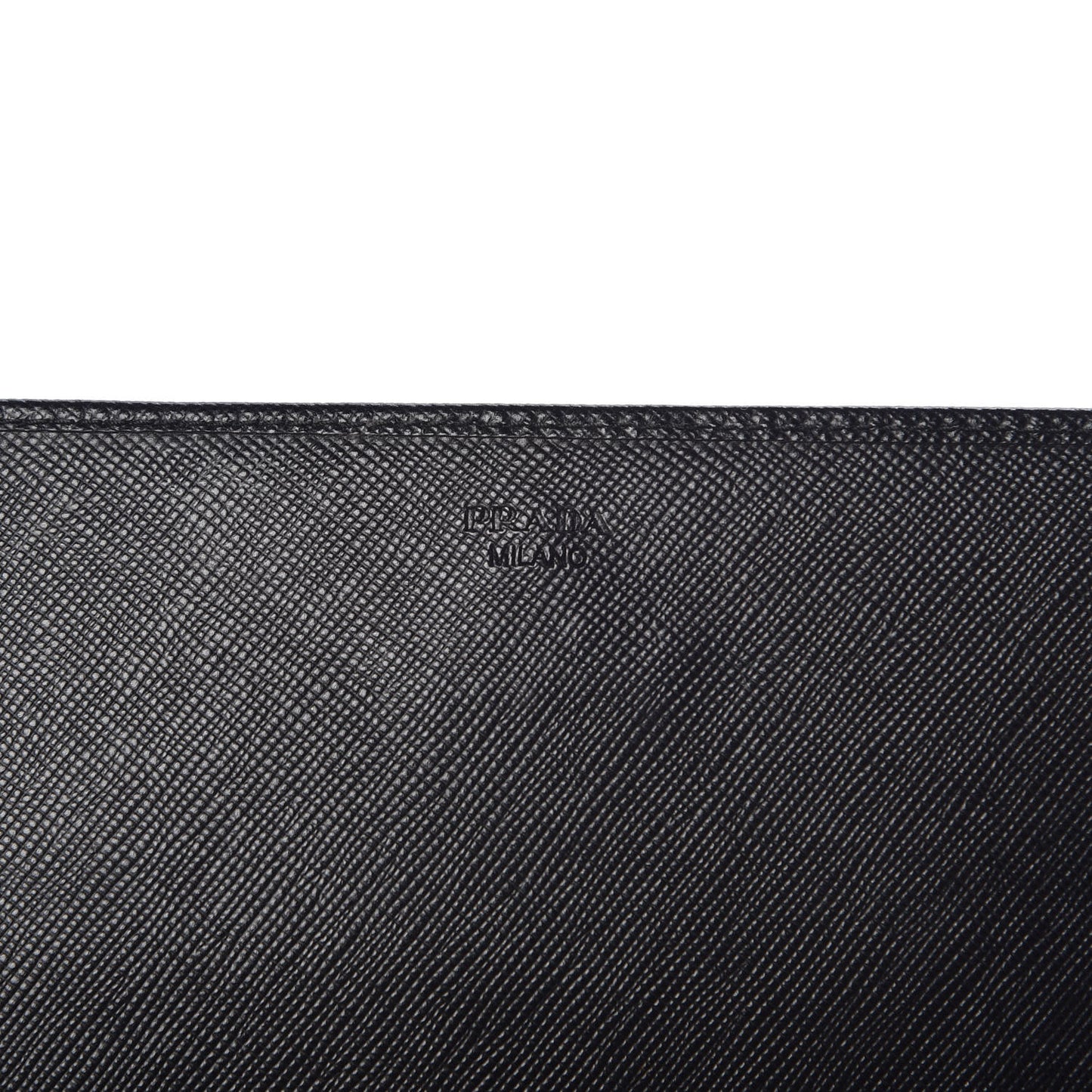 Saffiano Metal Oro Chain Wallet Black
