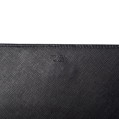 Prada Saffiano Metal Oro Chain Wallet Black 8 of 8