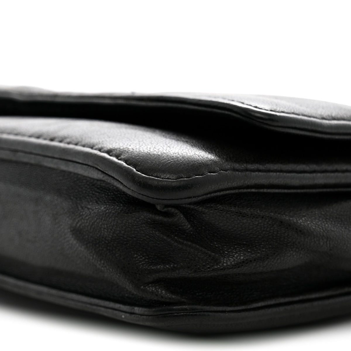 Lambskin Timeless CC Wallet On Chain WOC Black