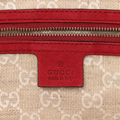 Gucci Nubuck Medium Soft Stirrup Shoulder Bag Red 6 of 10