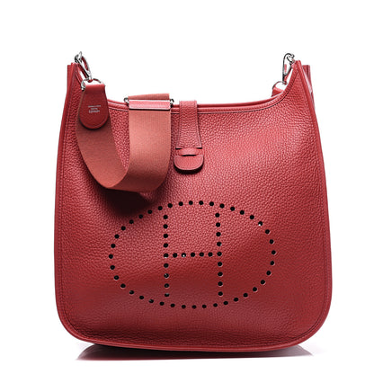 Hermes Taurillon Clemence Evelyne III GM Rouge Garance 1 of 12