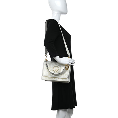 Fendi TPU FF Vitello Century F is Fendi Kan I Shoulder Bag White 2 of 9