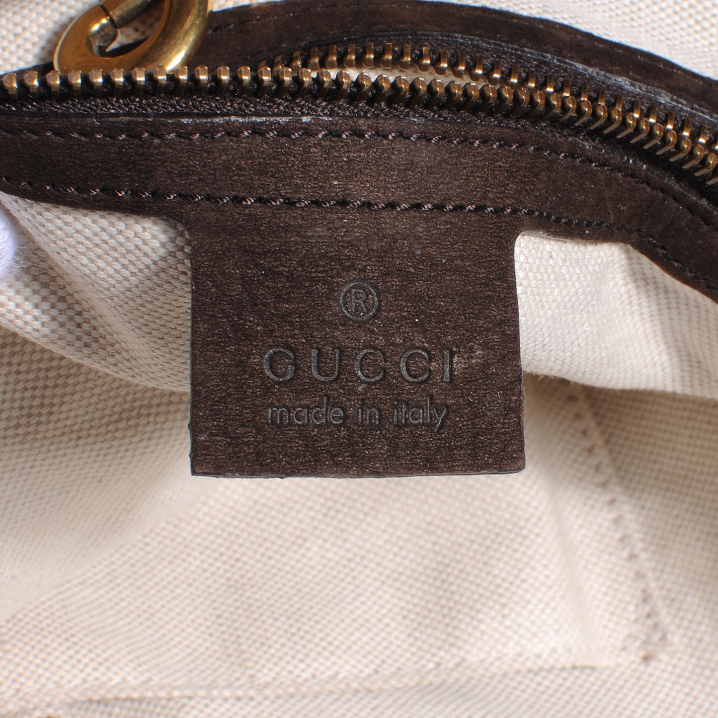 Nubuck Leather Large Ribot Horse Heads Tote Brown