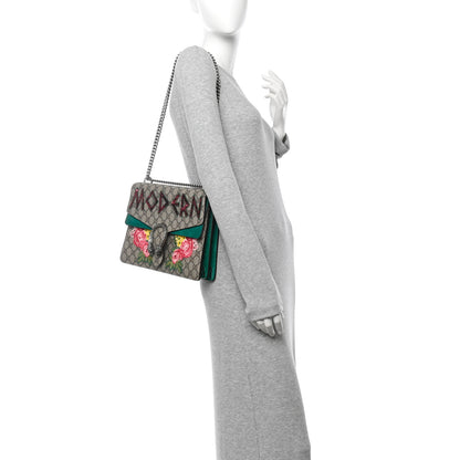 Gucci GG Supreme Monogram Embroidered Medium Dionysus Shoulder Bag Emerald 2 of 11