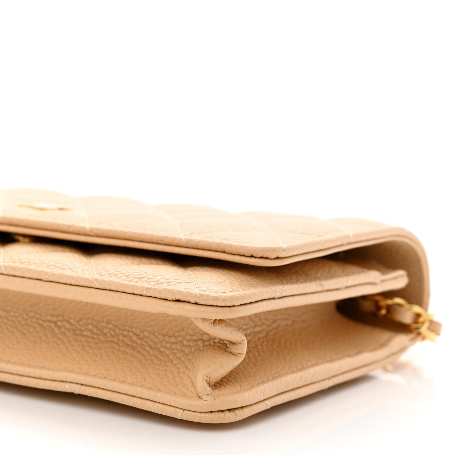 Chanel Caviar Quilted Wallet On Chain WOC Beige 11 of 12