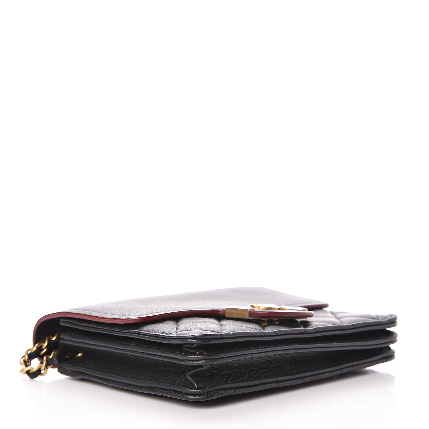 Chanel Calfskin Quilted Archi Chic Square Wallet On Chain WOC Black 4 of 16