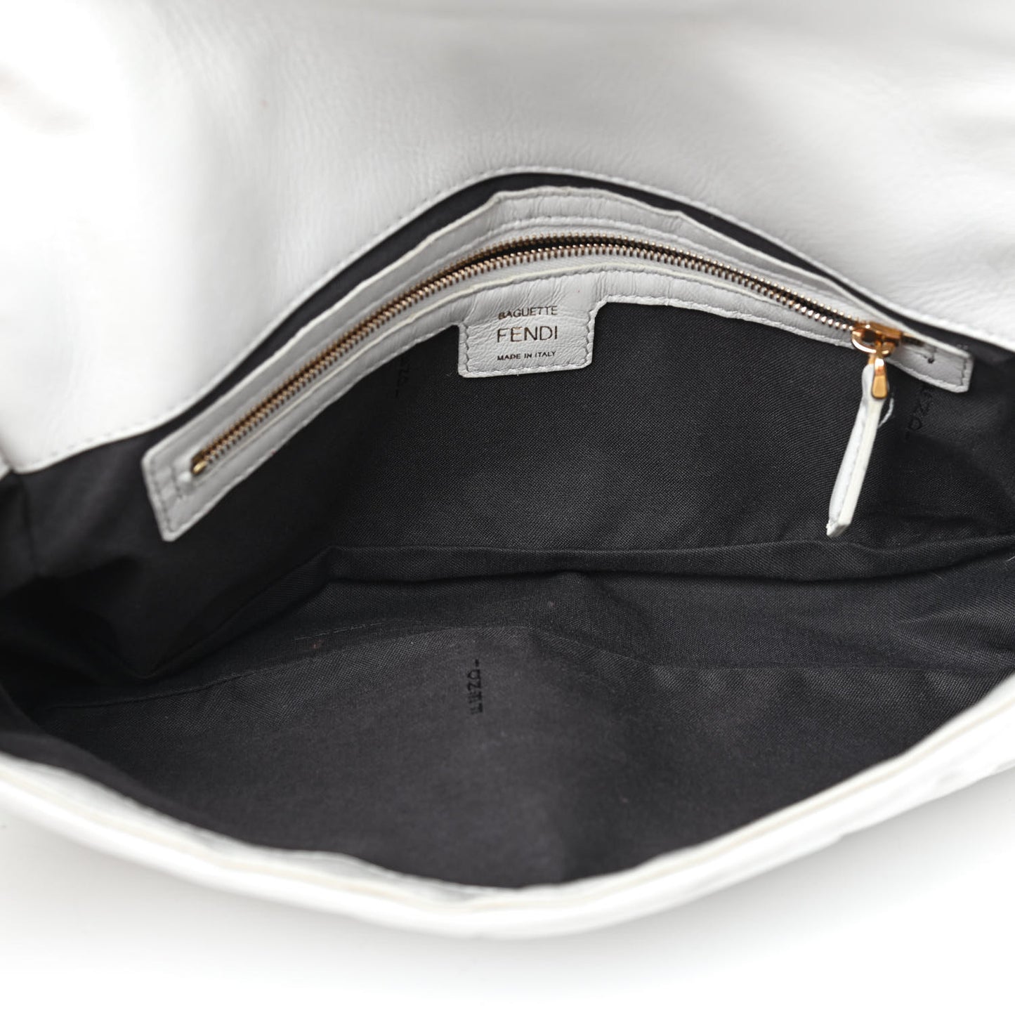 Nappa FF 1974 Embossed Baguette White