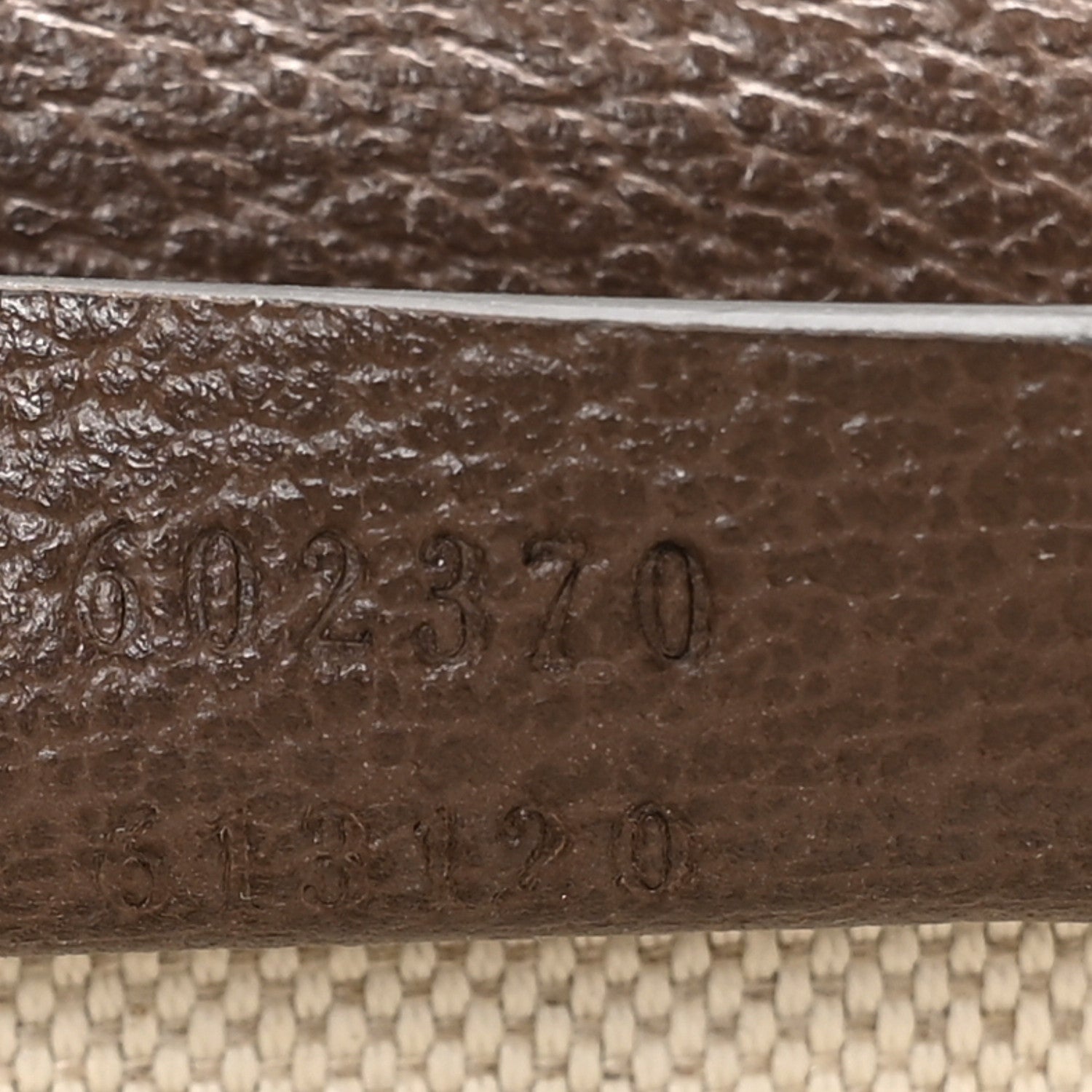 Gucci GG Supreme Monogram Textured Dollar Calfskin Web Savoy Hat Box Beige Ebony New Acero 7 of 10