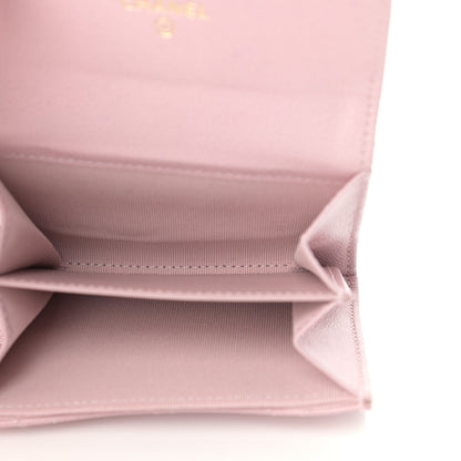 Chanel Caviar Quilted Studded CC Flap Card Holder Light Pink 5 of 10