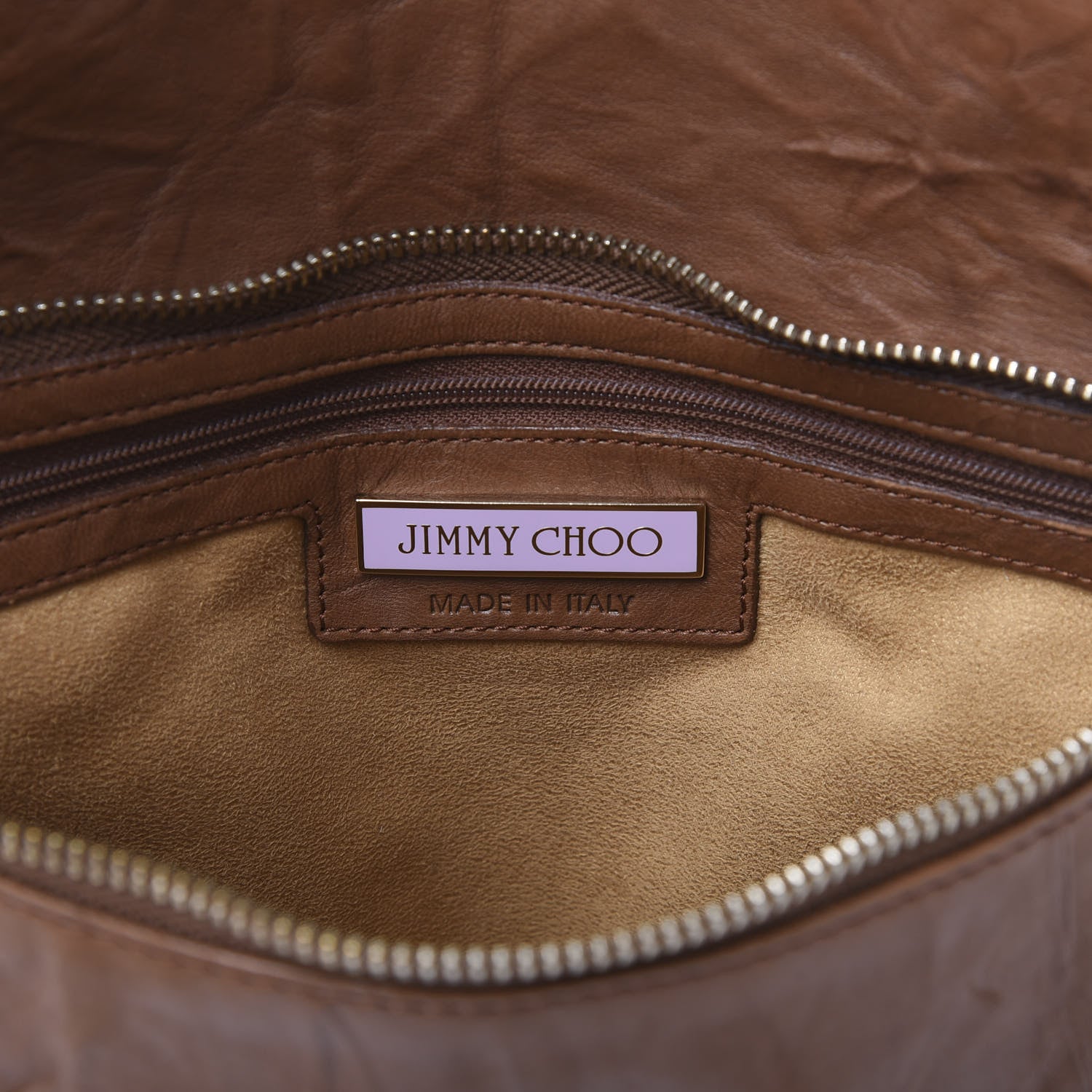 Jimmy Choo Lambskin Elaphe Snakeskin Brix Convertible Clutch Brown 5 of 8