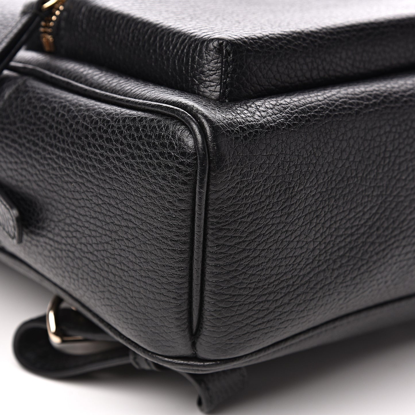 Pebbled Calfskin Soho Chain Backpack Black