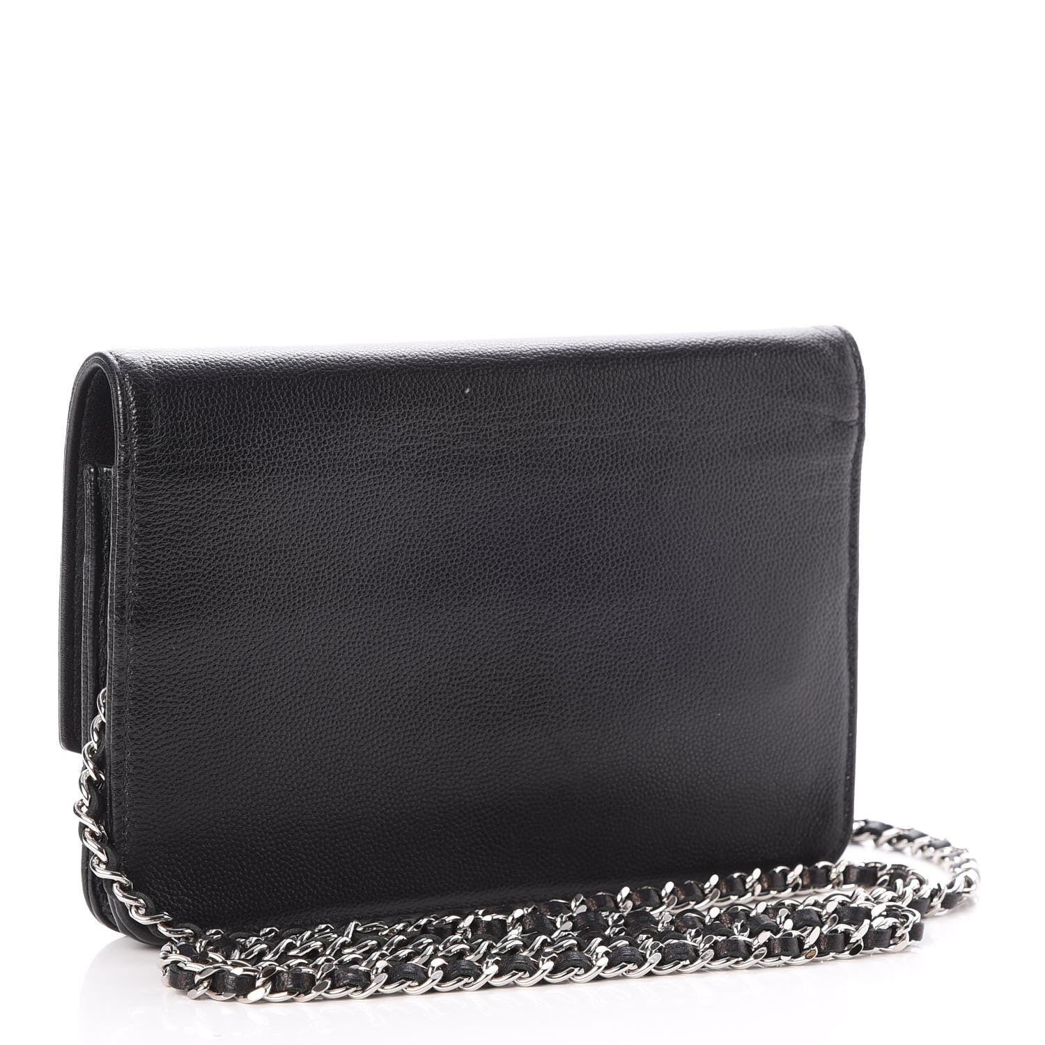 Chanel Caviar Sevruga Wallet On Chain WOC Black 3 of 9