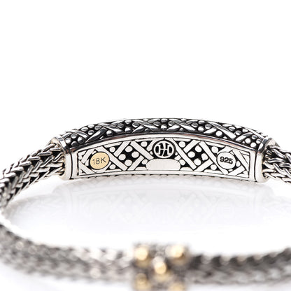 John Hardy Sterling Silver 18K Yellow Gold Jaisalmer Dot Oval Station Bracelet 5 of 5