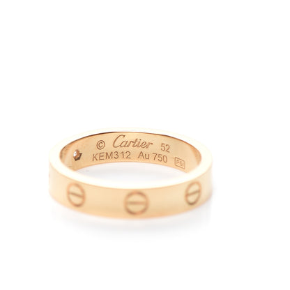 Cartier 18K Yellow Gold Diamond 4mm LOVE Wedding Band Ring 52 6 4 of 6