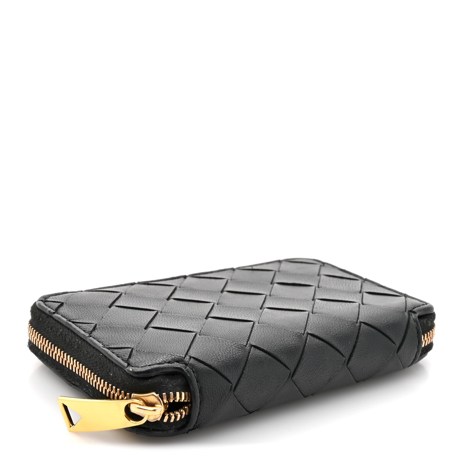 Bottega Veneta Nappa Intrecciato Zip Key Pouch Black 1842172 Bottega Veneta Nappa Intrecciato Zip Key Pouch Black 1842172