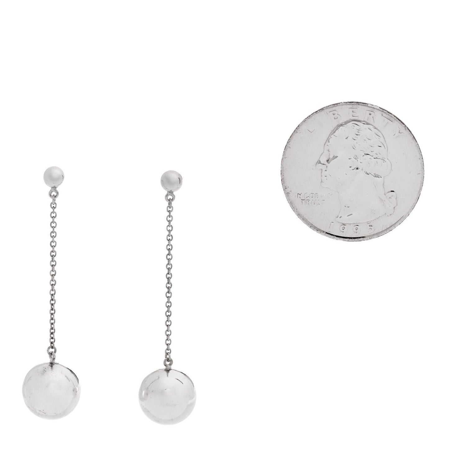 Sterling Silver 10mm HardWear Ball Drop Earrings