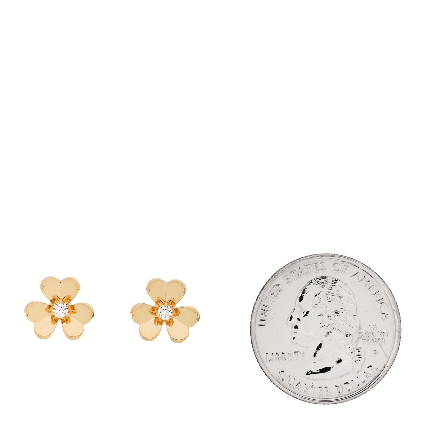 18K Yellow Gold Diamond Mini Frivole Earrings