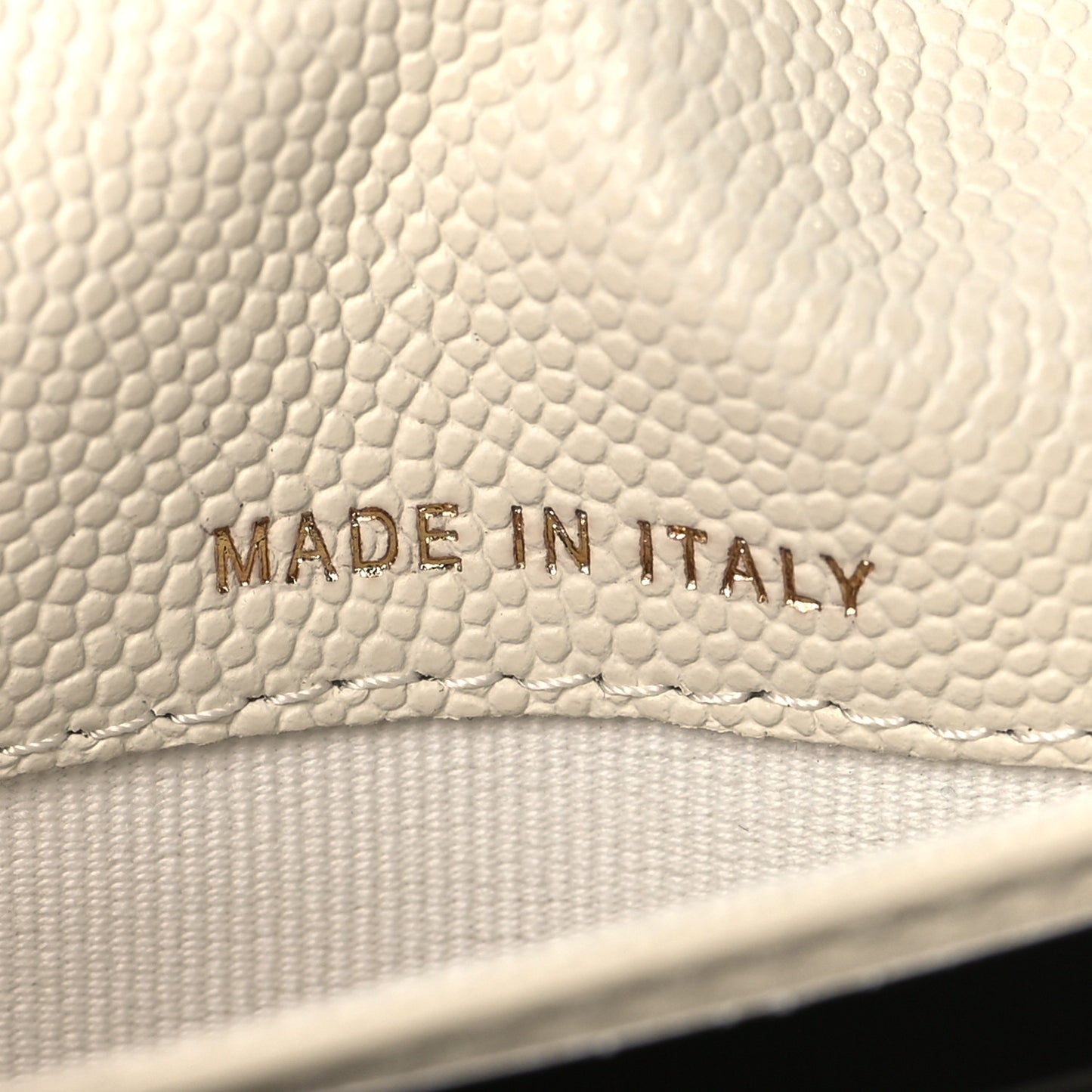 Caviar Quilted Medium Flap Wallet White