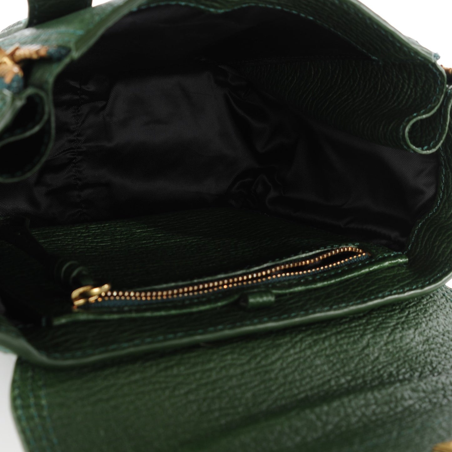 3.1 Textured Calfskin Mini Pashli Satchel Jade