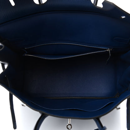 Hermes Taurillon Clemence Birkin 35 Bleu Saphir 4 of 10